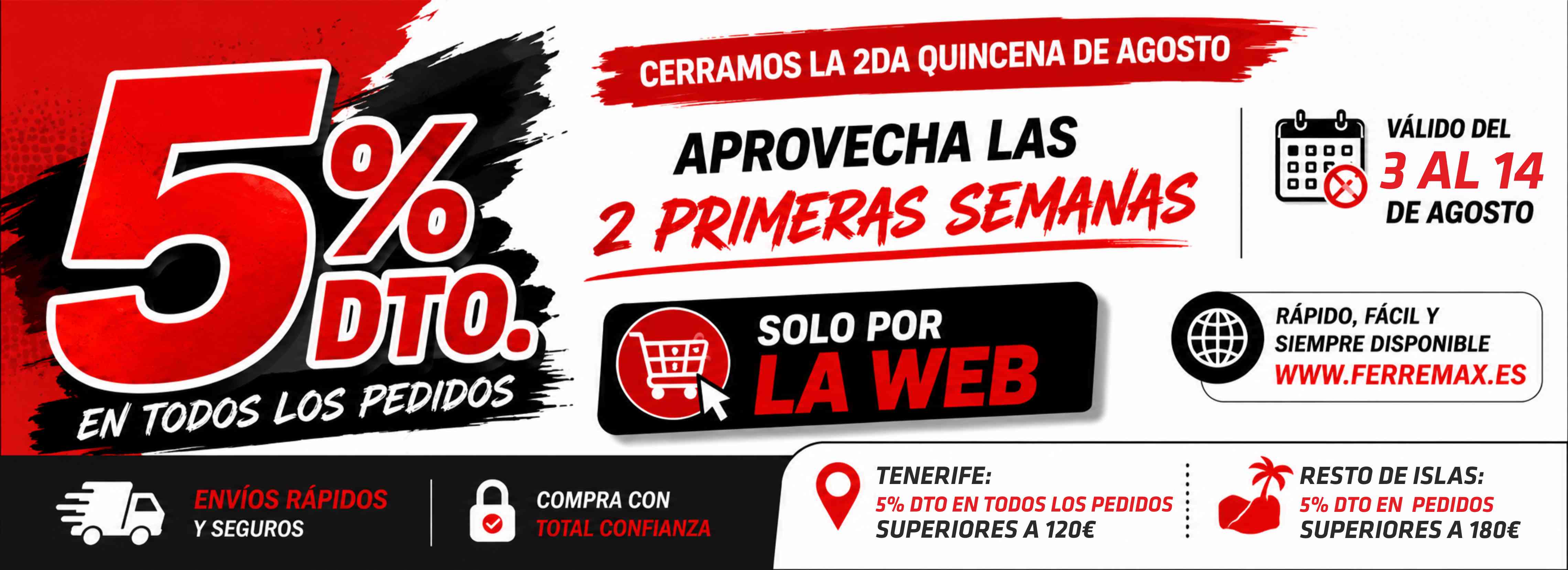 Promoción 5% - Incentivo compra web agosto